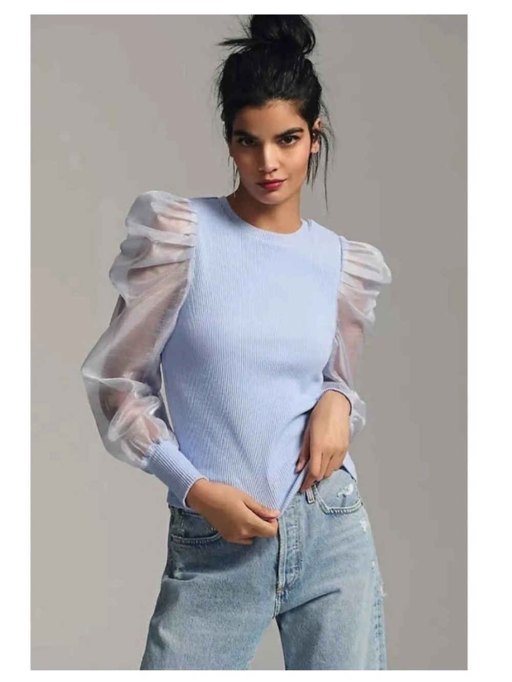 Anthropologie Dolan Puff Sleeve Top Size XXS